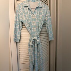 Geometric Patterned Robe with Belt